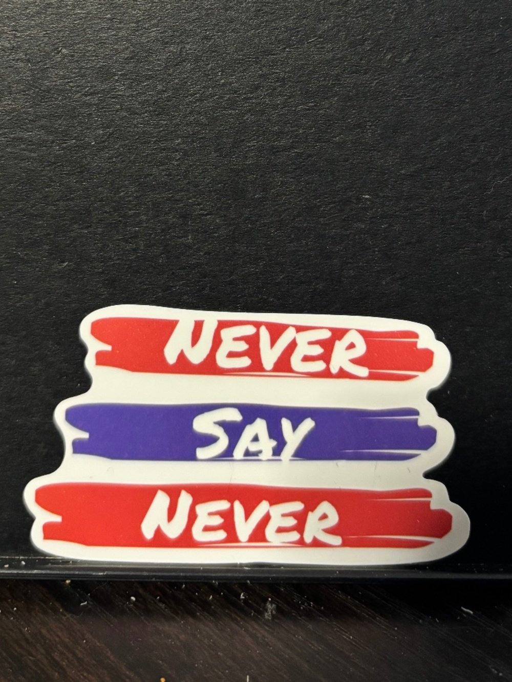 Never Say Never Sticker